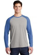 Sport-Tek ® PosiCharge ® Long Sleeve Tri-Blend Wicking Raglan Tee